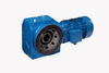 Helical worm gear reducer