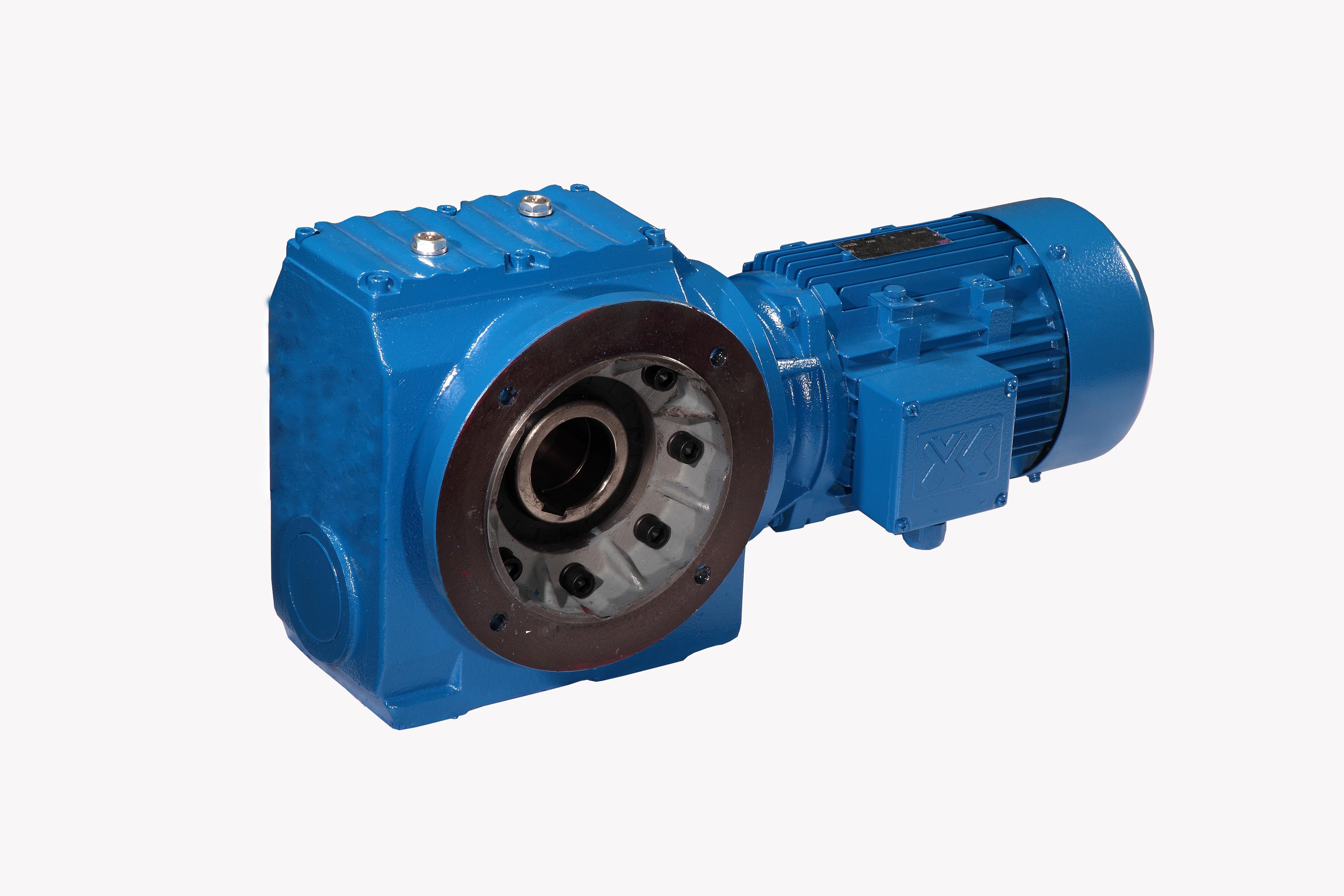 Helical worm gear reducer